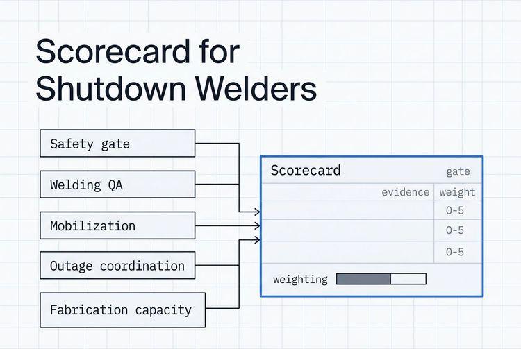 How to Compare Shutdown Welding Contractors With a Practical Scorecard